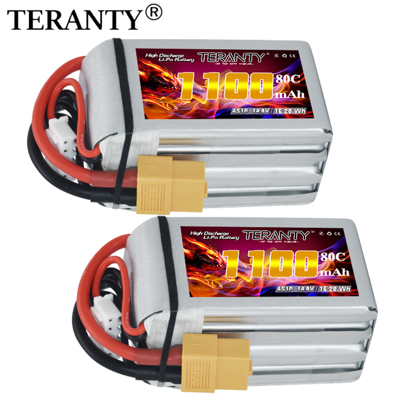 Drone Battery Plate - TERANTY 4S 1100mAh 80C/160C Bateria Lipo