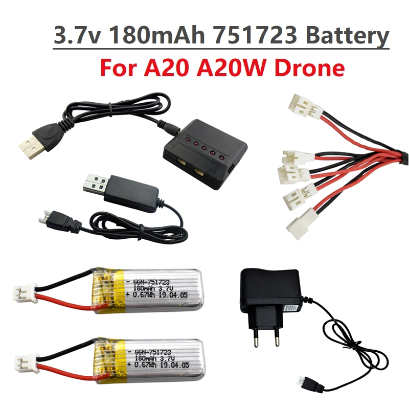 Drone Battery Li-Ion - Oryginalna bateria Lipo 3.7V 180mAh i
