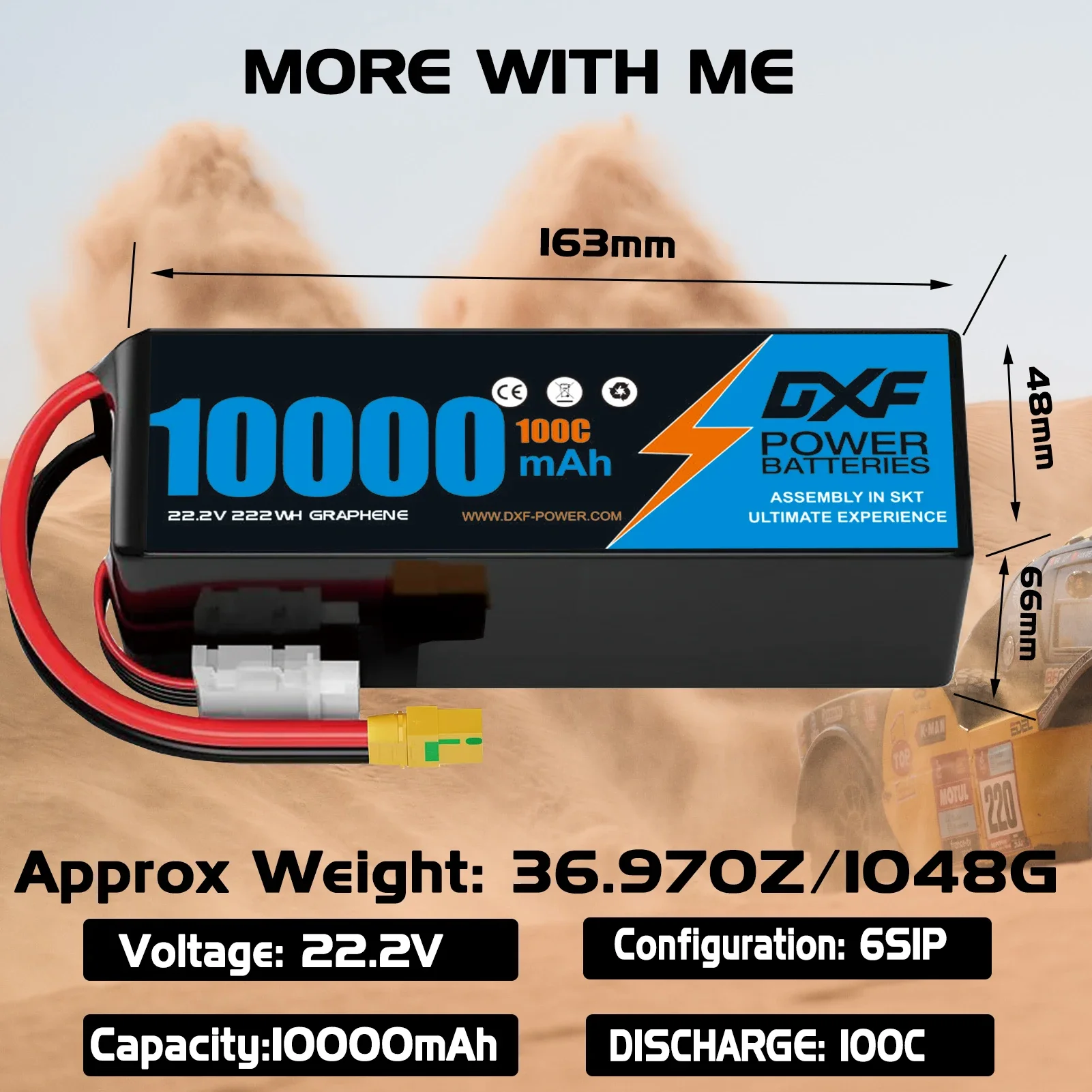 Akumulator Lipo DXF 6S 10000mA – Drone Battery 6S recenzja i cena