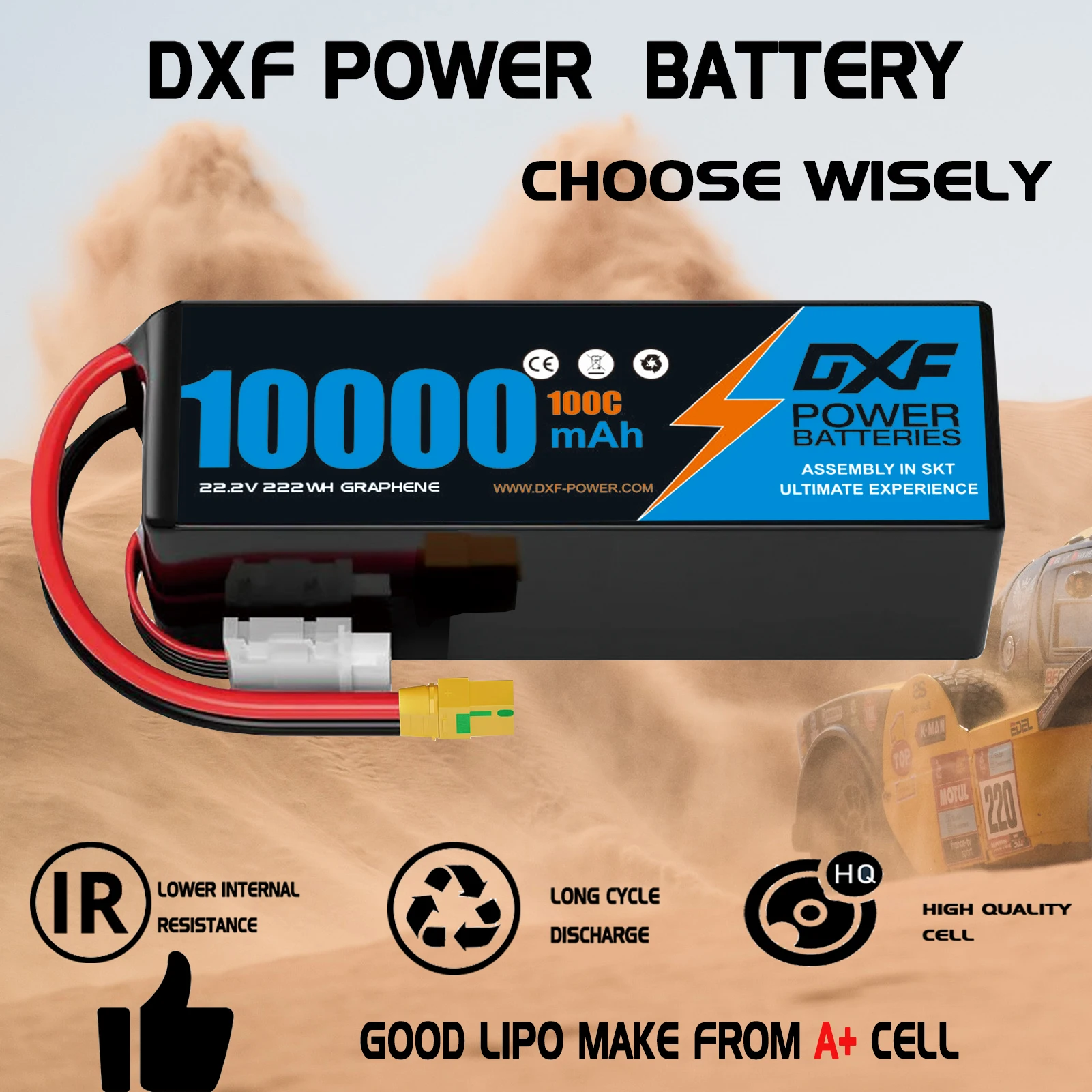 Akumulator Lipo DXF 6S 10000mA – Drone Battery 6S recenzja i cena
