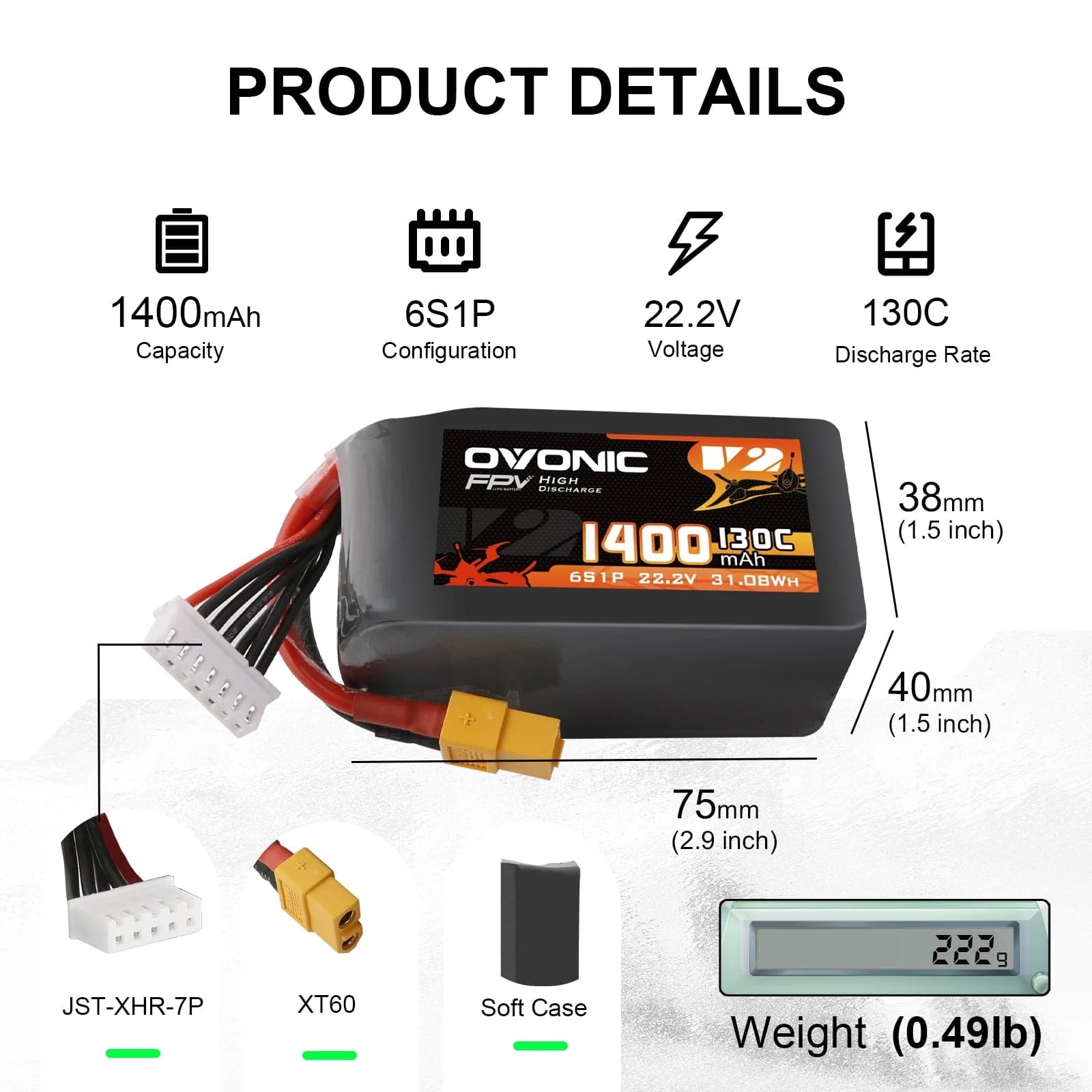 Akumulator LiPo Ovonic 6S 22.2 – Drone Battery 6S recenzja i cena